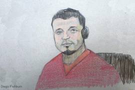 En este dibujo del tribunal aparece Kilmar Ábrego García durante su audiencia de detención, el miércoles 25 de junio de 2025, en Nashville, Tennessee.