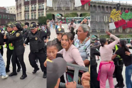 Vendedoras denuncian violencia en desalojo en el Zócalo previo al Grito de Independencia 2026