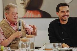 Jaime Martínez Veloz, delegado de Movimiento Ciudadano (MC) en Coahuila y Jorge Álvarez, dirigente nacional del partido.