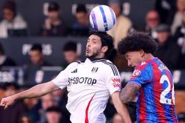 Jiménez no logró consumar sus llegadas frente al arco, cayendo el Fulham ante el Crystal Palace.