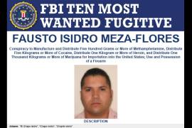 Fausto Isidro Meza-Flores, mejor conocido como ‘El Chapo Isidro’, fue incluido en la lista de los 10 criminales más buscados del Buró Federal de Investigación (FBI, por sus siglas en inglés).