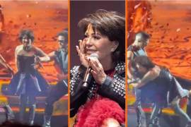 La cantante Alejandra Guzmán sufrió una lesión en la cadera en pleno concierto.
