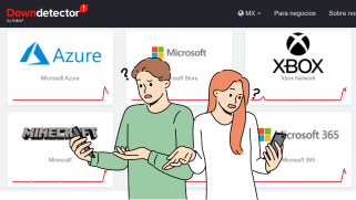Miles de usuarios reportan interrupciones en servicios de Microsoft y Amazon, dificultando el acceso a correos, aplicaciones y plataformas en la nube.