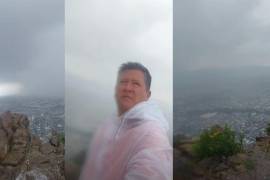 Una imponente cortina gris abraza a Saltillo; así capturó José Emmanuel Estrada la tormenta desde la cima del Cerro del Pueblo.
