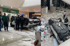 Un vehículo cayó desde el tercer nivel del estacionamiento en Plaza Lilas, en la Ciudad de México, generando una fuerte movilización de cuerpos de emergencia y dejando una persona lesionada