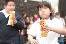A pesar de las restricciones, la venta de comida chatarra en las escuelas persiste y contribuye al problema del sobrepeso en los niños.