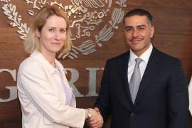 Omar García Harfuch y Kaja Kallas acordaron reforzar intercambio de inteligencia y combate al crimen organizado.