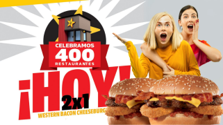 Carl’s Jr. ha lanzado una promoción irresistible para conmemorar la apertura de su restaurante número 400 en México