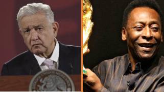El presidente Andrés Manuel López Obrador manifestó sus condolencias tras la muerte del astro brasileño Pelé.