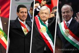 Vicente Fox Quesada, Enrique Peña Nieto, el actual Presidente de la República, Andrés Manuel López Obrador y Felipe de Jesús Calderón Hinojosa.