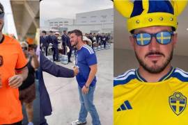 Samuel García viste camisetas de equipos eliminados de la Copa Mundial