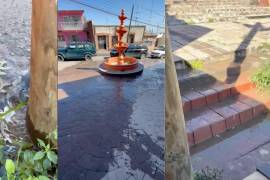 Alejandra Graza, residente de Saltillo, ha compartido en video a través de Facebook la fuga de agua en la escalinata de Santa Anita, la cual se ha extendido hasta la calle Victoria.