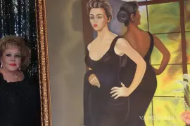 El retrato, pintado en 1956, es mucho más que una representación visual ya que además un símbolo de la conexión entre el arte y el cine de aquella época.