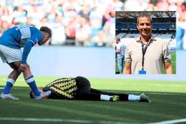 Corría el minuto 10 cuando el portero se desvaneció en pleno terreno de juego; había sufrido un infarto al miocardio.