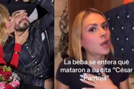 La Beba y César Gastélum compartían videos y colaboraciones en TikTok e Instagram; la influencer conoció la noticia de su muerte durante un en vivo.