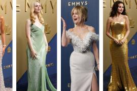 Brillo, tonos suaves, flores y minimalismo de los años 90 protagonizaron algunos de los vestidos más destacados de la ceremonia.