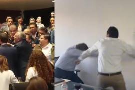 La tarde de este jueves se registraron conatos de riña que han sido captadas en video, una en el pleno del Senado de la República y otro más en las instalaciones del Congreso estatal de Chiapas.