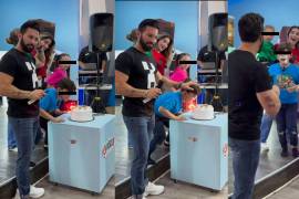 Ponchito, visiblemente molesto y al borde del llanto, se retiró tras el incidente del pastel.