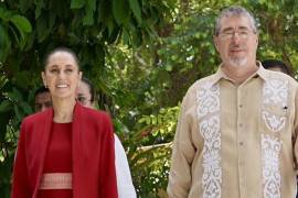 Claudia Sheinbaum se reúne con Bernardo Arévalo en Guatemala para abordar seguridad, migración e infraestructura. Es la primera cita bilateral desde que ambos asumieron la presidencia en 2024.