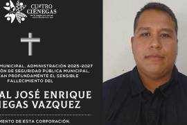 La Policía Municipal realizará un pase de lista en honor al elemento fallecido.