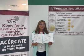 Pacientes de la unidad han reconocido la atención de Liliana a través del programa Trato Digno del IMSS.