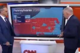 Tapper le pidió al corresponsal nacional jefe de CNN, John King, que mostrara un gráfico que mostrara en qué estados Harris había obtenido al menos un 3% más de votos que Biden.