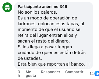$!Los usuarios advierten sobre el peligro de los cajeros y sugieren precaución al retirar dinero.