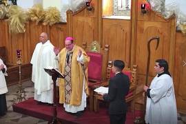 Durante la celebración el Obispo recordó el misterio de la encarnación de Jesús a través del Credo