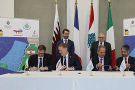 El consorcio internacional, compuesto por TotalEnergies de Francia, ENI de Italia y la empresa estatal Qatar Energy, en Beirut, Líbano se encargará de esta exploración de gas.