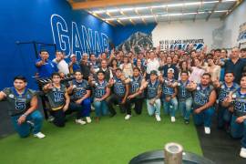 La UAdeC inauguró “La Casa de los Lobos” en la Unidad Deportiva Universitaria de Saltillo, nuevo gimnasio de pesas para fortalecer al programa de futbol americano.