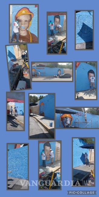 Terminan mural de búsqueda a Johan Gael en Saltillo