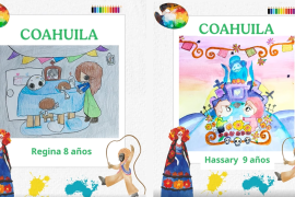 Regina Margarita Lozano Pérez y Hassary Lizeth Carmona Martínez destacaron con sus dibujos en el concurso internacional