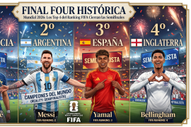 El Top 4 del ranking FIFA protagonizará unas Semifinales históricas en el Mundial 2026.