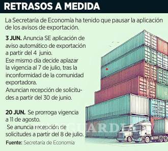$!Eliminan fracciones arancelarias para aviso de exportación