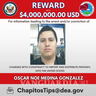 $!Ficha de recompensa de Óscar Noé Medina González.