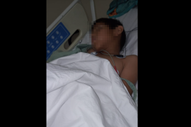 Julio, de 8 años, se encuentra internado en el Hospital Materno Infantil de Saltillo después de sufrir un accidente mientras montaba en bicicleta en Nava, Coahuila.