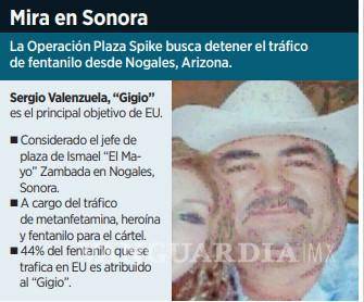 $!EU anuncia operación de frenar tráfico de fentanilo a través de Nogales y detener a operador del Cártel de Sinaloa