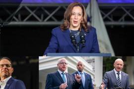 El gobernador de Pensilvania, Josh Shapiro; el de Minesota, Tim Walz; y el senador de Arizona Mark Kelly, son los candidatos favoritos a ser el compañero de fórmula, vicepresidente, de Kala Harris.