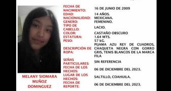 La jovencita está desaparecida desde el pasado 6 de diciembre.