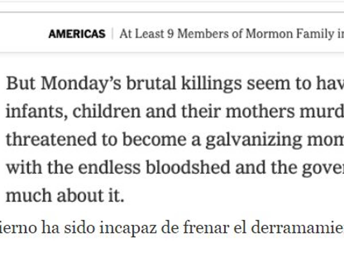 $!Prensa internacional califica de incapaz y en crisis al Gobierno de AMLO, tras ataque a la familia LeBarón
