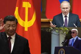 El presidente chino, Xi Jinping, Vladímir Putin, mandatario ruso y Joe Biden, presidente de Estados Unidos.