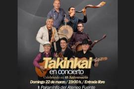 El grupo Takinkai ofrecerá un recorrido musical por América Latina en el Paraninfo del Ateneo Fuente.