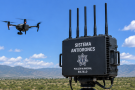 Imagen ilustrativa de un sistema antidrones, tecnología que el Municipio de Saltillo prevé incorporar para reforzar las labores de vigilancia.