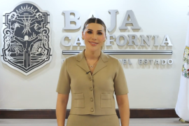 Informe de Marina del Pilar, gobernadora del Estado de Baja California, sobre la suspensión de clases en el estado a causa de una ola de calor extrema.