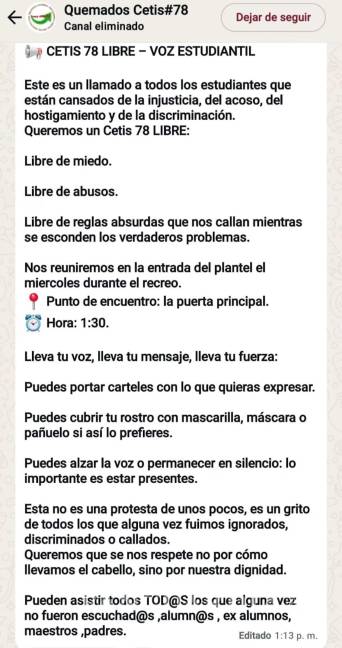 $!¿Qué pasó en CETIS 78? Protesta estudiantil se sale de control; director acusado de acoso sexual es golpeado