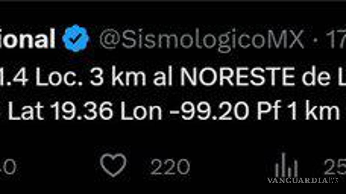 $!Otro microsismo sacude la Magdalena Contreras, de magnitud 1.8