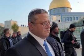 Ministro israelí de extrema derecha, Itamar Ben-Gvir, accede a complejo de la mezquita Al-Aqsa, en Jerusalén este ocupado