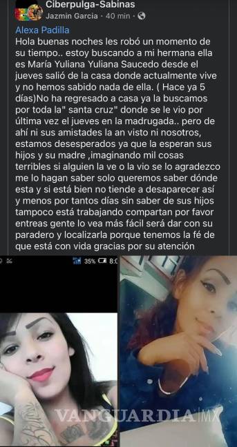 $!Familiares de María Yuliana Saucedo piden apoyo ciudadano para localizarla tras casi una semana sin noticias.