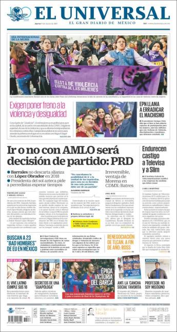 $!Titulares Prensa Nacional 09/03/2017