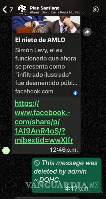 $!DOHC es Daniel Hinojosa y como admin balín de los chats que abre, borra todos los mensajes que no le acomodan. La censura a todo lo que da en un oportunista hambriento de notoriedad.